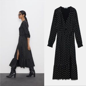 Zara Black Polka Dot Dress